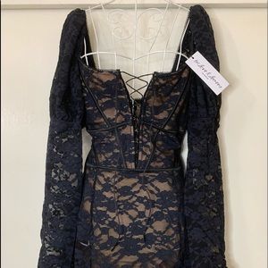 For Love And Lemons Black Lace Dress